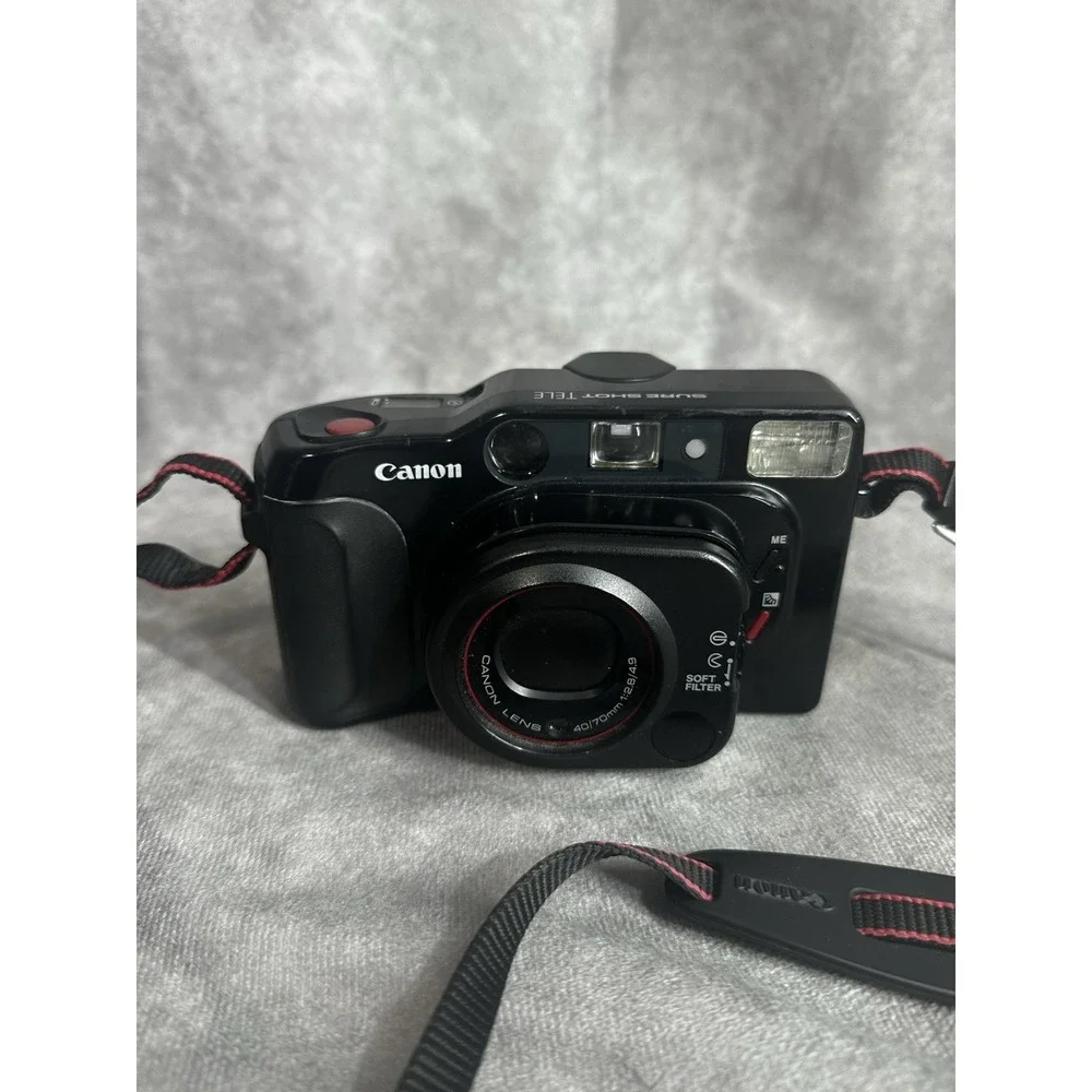 Canon Sure Shot 80 Tele Date 35mm Point & Shoot Film Camera Untested